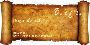 Buga Ádám névjegykártya