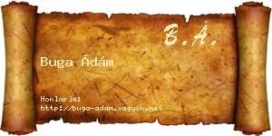 Buga Ádám névjegykártya