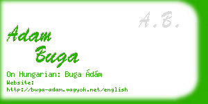 adam buga business card