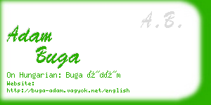 adam buga business card